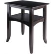 Pemberly Row Flared Leg Transitional Solid Wood End Table in Coffee