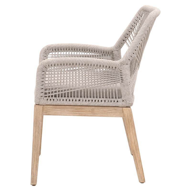 Pemberly Row Modern Loom Fabric Arm Chair - Taupe Gray (Set of 2)