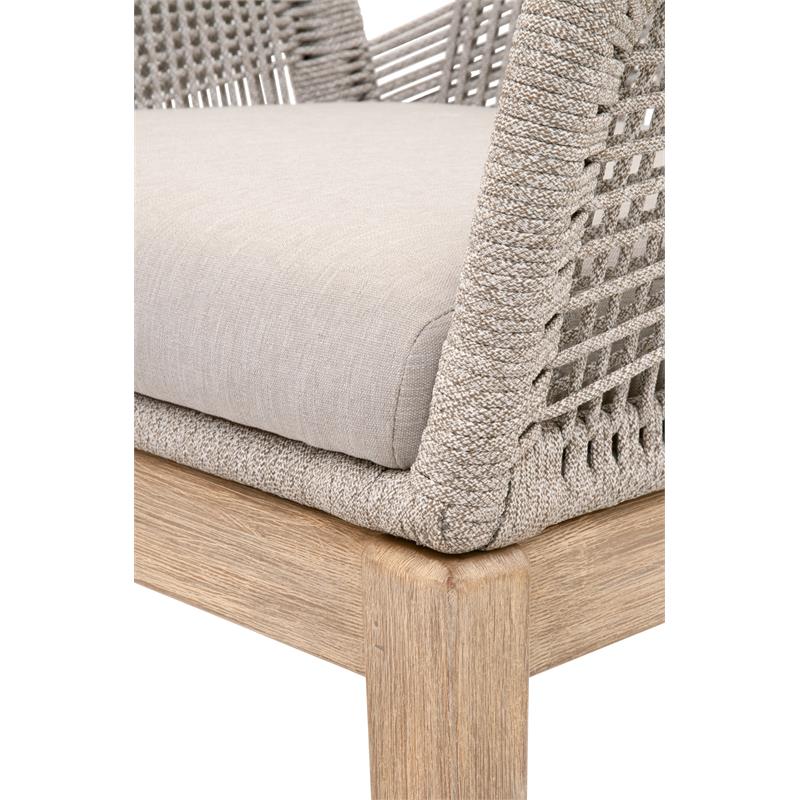 Pemberly Row Modern Loom Fabric Arm Chair - Taupe Gray (Set of 2)