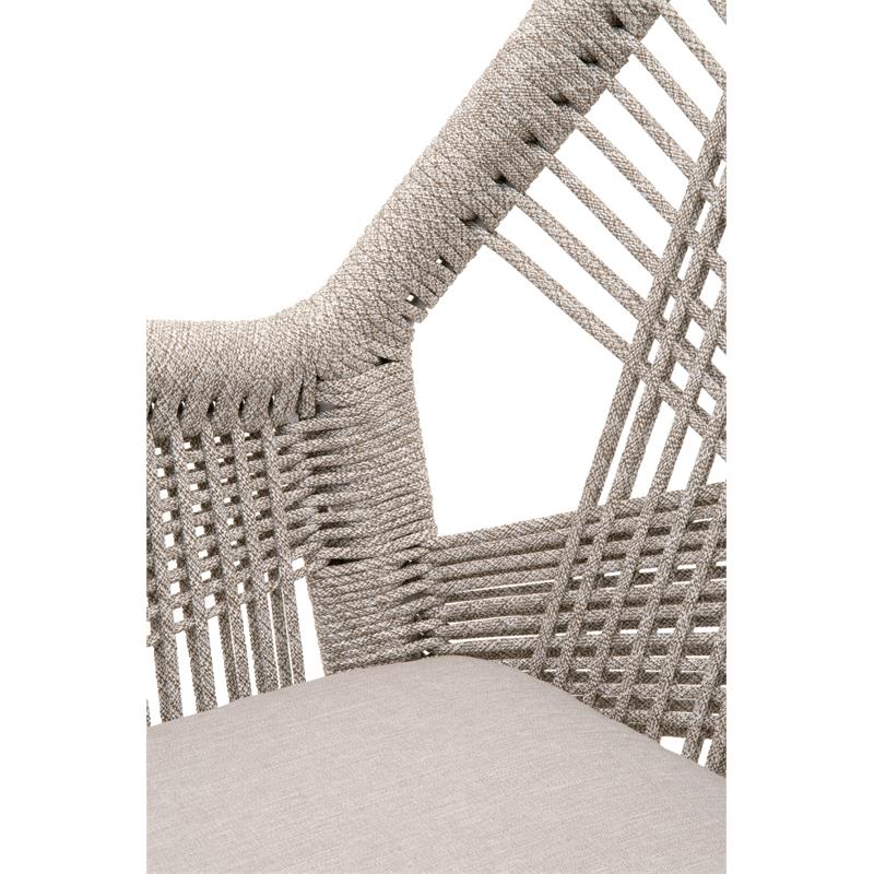 Pemberly Row Modern Loom Fabric Arm Chair - Taupe Gray (Set of 2)