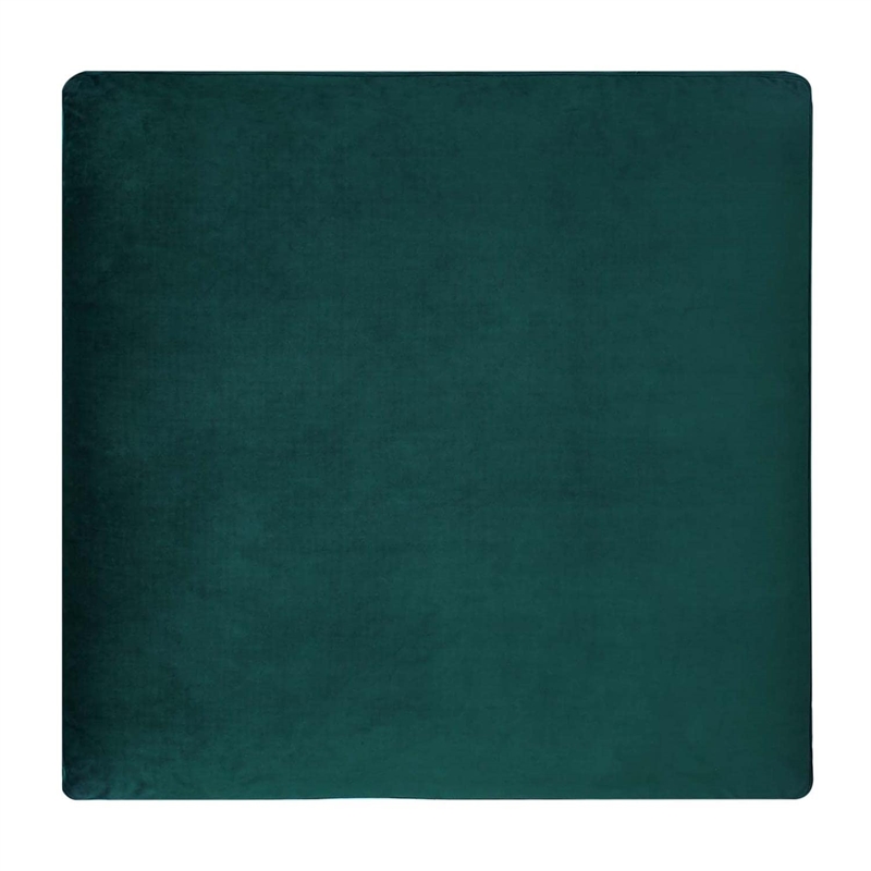 Pemberly Row Down Filled Overstuffed Performance Velvet Ottoman in Green