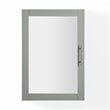 Pemberly Row Modern MDF Wood Mirrored Wall Cabinet in Gray/Clear