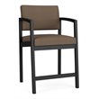 Pemberly Row Modern Polyurethane Hip Chair in Black/Castillo Quarry