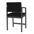 Pemberly Row Modern Fabric Hip Chair in Charcoal/Open House Black