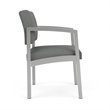 Pemberly Row Modern Fabric Guest Chair in Silver/Open House Asteroid
