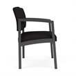 Pemberly Row Fabric Oversize Guest Chair in Charcoal/Open House Black