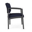 Pemberly Row Fabric Oversize Guest Chair in Charcoal/Open House Navy