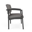 Pemberly Row Polyurethane Bariatric Chair in Charcoal/Castillo Metal