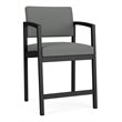 Pemberly Row Modern Fabric Hip Chair in Black/Open House Asteroid
