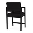 Pemberly Row Modern Fabric Hip Chair in Black/Open House Black