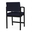 Pemberly Row Modern Fabric Hip Chair in Black/Open House Navy
