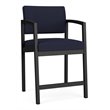 Pemberly Row Modern Fabric Hip Chair in Black/Open House Navy