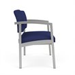 Pemberly Row Fabric Bariatric Chair in Silver/Open House Cobalt