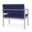 Pemberly Row Fabric Bariatric Chair in Silver/Open House Cobalt