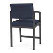 Pemberly Row Modern Polyurethane Hip Chair in Charcoal/Castillo Batik