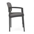 Pemberly Row Modern Polyurethane Hip Chair in Charcoal/Castillo Metal
