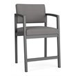 Pemberly Row Modern Polyurethane Hip Chair in Charcoal/Castillo Metal