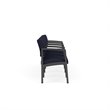 Pemberly Row Fabric 4 Seats Reception Chair in Charcoal/Open House Navy