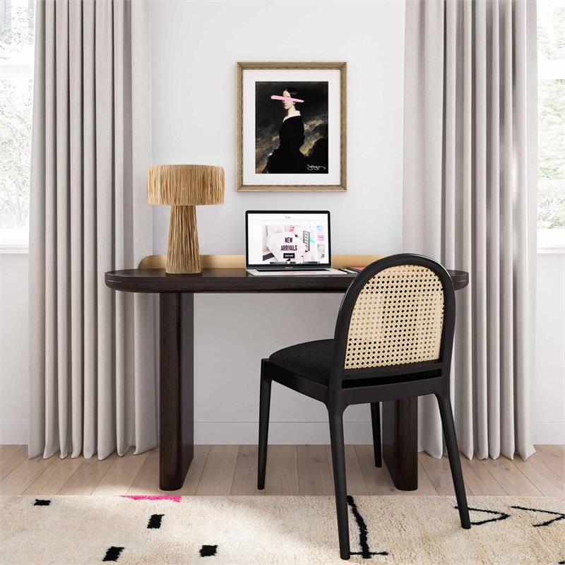 Pemberly Row Contemporary Transitional Natural Finish Table Lamp