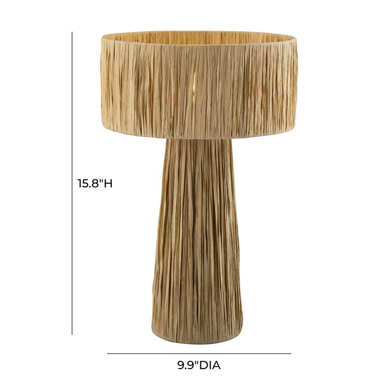 Pemberly Row Contemporary Transitional Natural Finish Table Lamp
