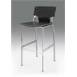 Pemberly Row Modern / Contemporary Black Leather Bar Stools Set of 2