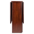 Pemberly Row Double Drop Leaf Transitional Solid Wood Dining Table in Walnut