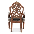 Pemberly Row Modern Wood and Leather Desk Chair - Classic Chestnut
