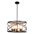 Pemberly Row 5-Light Glass Large Pendant in Oil Rubbed Bronze