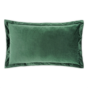 Pemberly Row 15x24&quot Contemporary Velvet Accent Pillow in Forest in Set of two