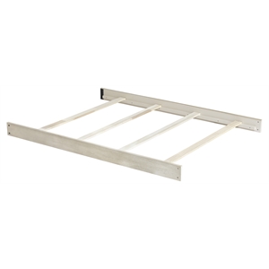 Pemberly Row Contemporary Wood Full Bed Conversion Kit in White