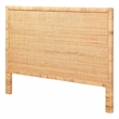 Pemberly Row Modern Rattan & Wood King Size Headboard in Brown