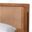 Pemberly Row Mid-Century Wood Queen Size Platform Bed in Ash Walnut