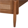 Pemberly Row Mid-Century Wood Queen Size Platform Bed in Ash Walnut