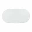 Pemberly Row Oval Faux Plaster & Stone Dining Table in White