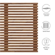 Pemberly Row Wall Mount Modern Wood King Headboard in Walnut