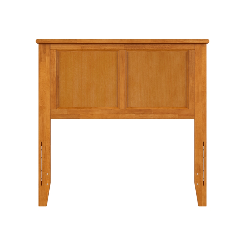Pemberly Row Twin Solid Wood Panel Headboard in Light Toffee