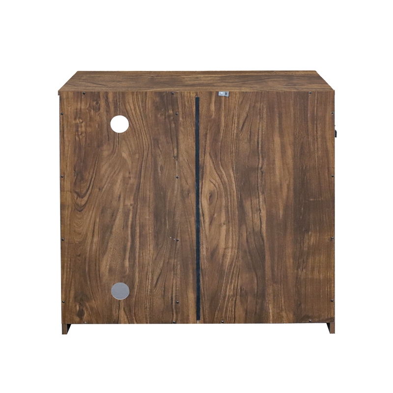 Pemberly Row 2-Drawer Modern Wood File Cabinet in Brown Rustic Oak