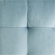 Pemberly Row Tufted Cube Performance Velvet Ottoman in Light Blue