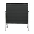 Pemberley Row Bonded Leather Black Accent Chair Rectangular Durable 29.75