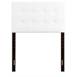 Pemberly Row Faux Leather Upholstered Twin Headboard in White