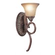 Pemberly Row 1 Light Steel & Resin Wall Sconce in Bark Brown
