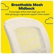 Pemberly Row Armless Desk Chair with Breathable Lightweight Mesh Back Cream