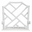 Pemberly Row Contemporary Rattan Dining Side Arm Chair White