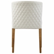 Pemberley Row Faux Leather Off White Dining Side Chair Set of 2 Unassembled