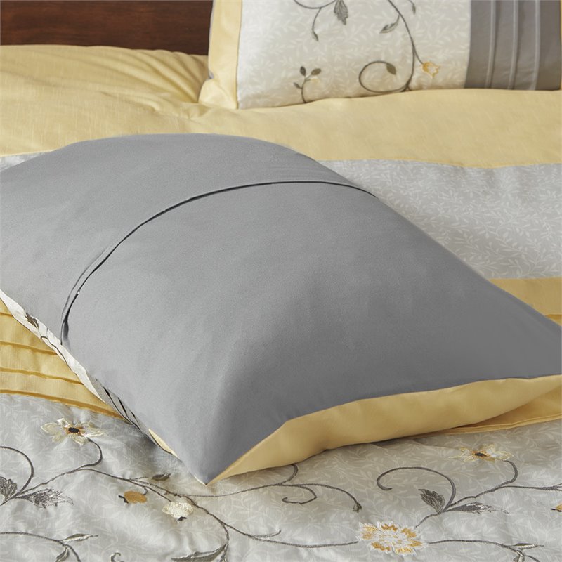 Pemberly Row 7-Piece Fabric Embroidered Comforter Set - Yellow