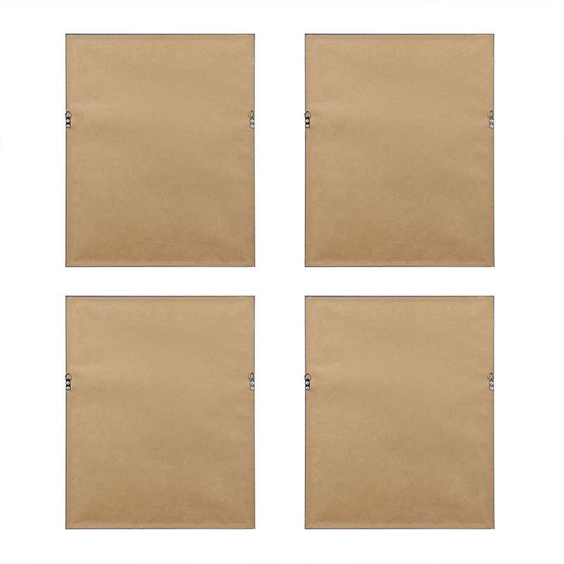 Pemberly Row 4-Piece Wood Framed and Fabric Herbal Botany Canvas Set in Green