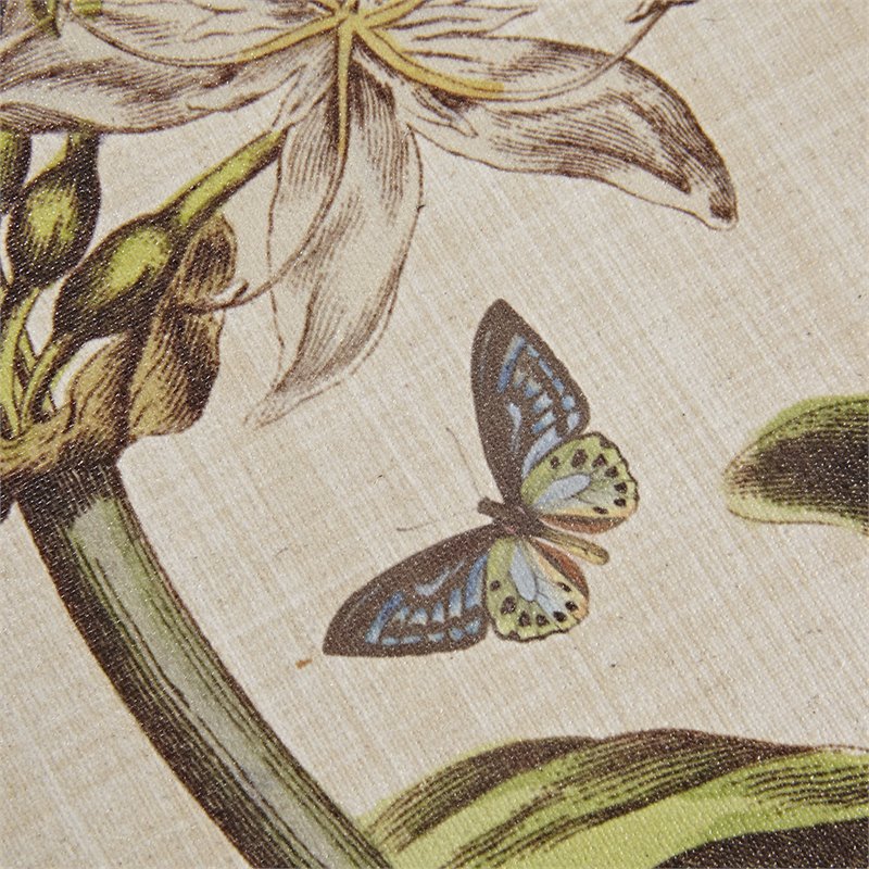 Pemberly Row 4-Piece Wood Framed and Fabric Herbal Botany Canvas Set in Green