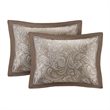 Pemberley Row Microfiber Blue Brown Comforter Set 90