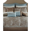 Pemberley Row Microfiber Blue Brown Comforter Set 90