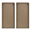 Pemberly Row Modern MDF Birch Palms Carved Wall Panel in Brown (Set of 2)